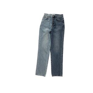 PacSun Dad Jean Button Fly Women's size 24 Two Tone Denim Jeans